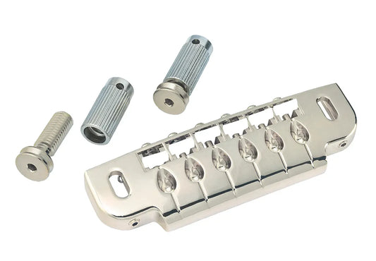 Gotoh LP JUNIOR Style Bridge/Tailpiece Assembly Chrome