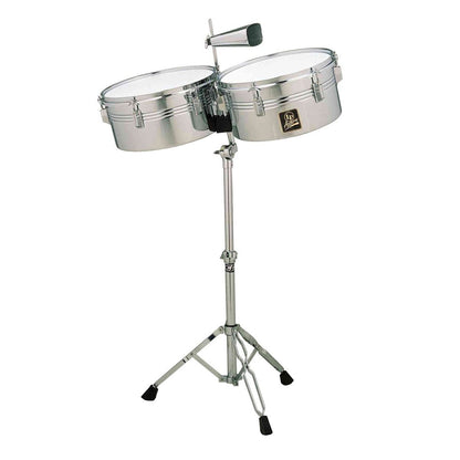 LP Aspire Series 13" & 14" Timbale Set with Stand, Cowbell, Sticks, and Drum Key — view 3