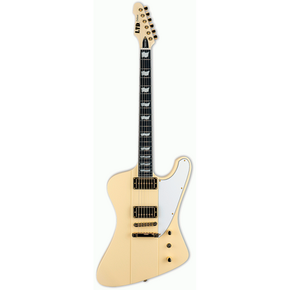 LTD Deluxe Phoenix-1000 Vintage White Guitar with Seymour Duncan Pickups and Mahogany Body