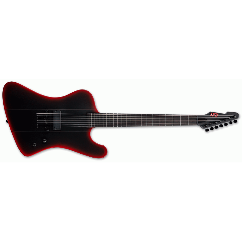 ESP LTD Phoenix 7 Black Metal Red Satin Electric Guitar, 27" Baritone Scale, Seven Strings, Extended Range for Modern Metal — view 4
