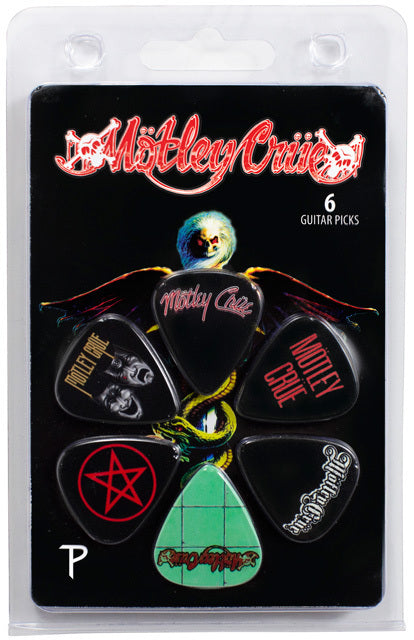 Perris Motley Crue Licensed Guitar Picks 6-Pack Celluloid Variety
