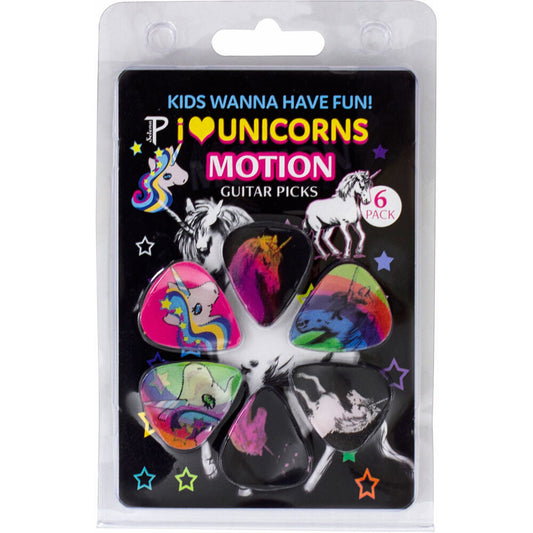 Perris I Love Unicorns Licensed Motion Guitar Picks 6-Pack