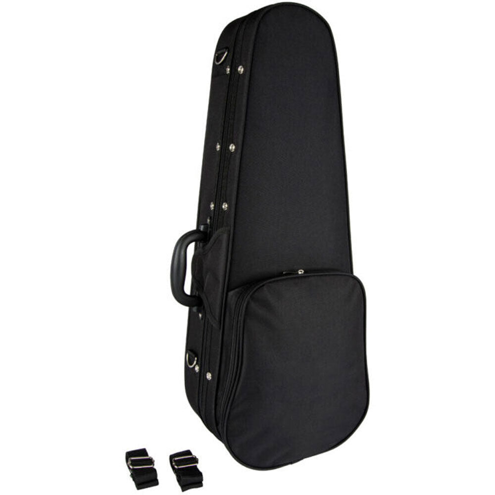 Lanikai Quilted Maple Concert AC/EL Ukulele Black Stain Gloss with Fishman Kula Preamp and Tuner, D'Addario Strings, Foam Case — view 4