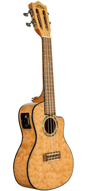 Lanikai Quilted Maple Concert Ukulele with Fishman Kula Preamp and Case, Natural Gloss Finish — view 3