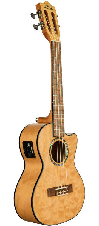 Lanikai Quilted Maple Tenor AC/EL Ukulele with Fishman Kula Preamp and Foam Case — view 3