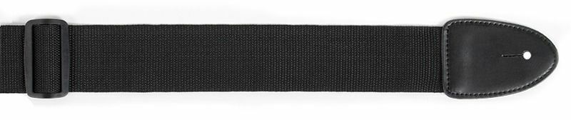 XTR Black Guitar Strap 2 Inch Poly Web Material, Leather Ends