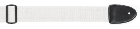XTR White Guitar Strap 2 Inch Poly Web Material, Leather Ends