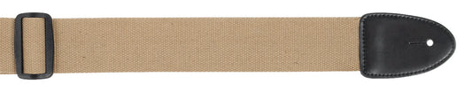 XTR Brown Guitar Strap 2 Inch Cotton Web Material, Suede Leather Ends