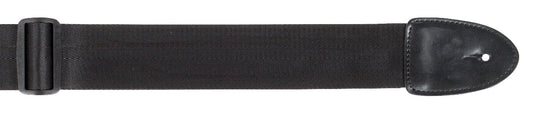 Black Guitar Strap XTR 2 Inch Poly Material, Stitched Leather Ends