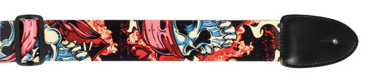 XTR 2 Inch Guitar Strap with Poly Leather Ends - Pirate Skull Design