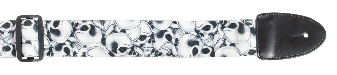 XTR 2 Inch Guitar Strap Poly Cotton Skull Pile