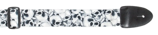 XTR 2 Inch Guitar Strap Poly Cotton Skull Pile