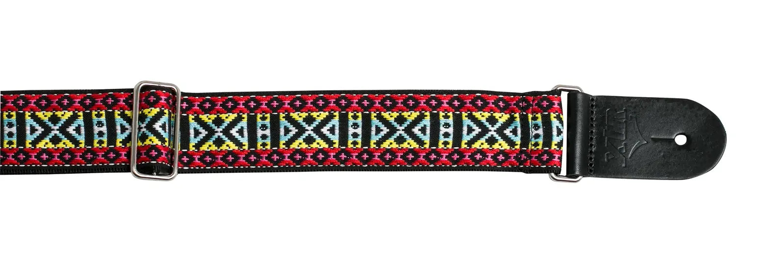XTR 2 Inch Deluxe Jacquard Weave Guitar Strap - Vintage Red/Yellow/Blue