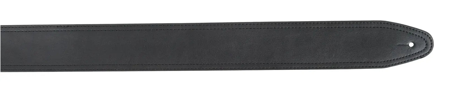 XTR 2 1/2 Inch Suede Leather Guitar Strap - Black