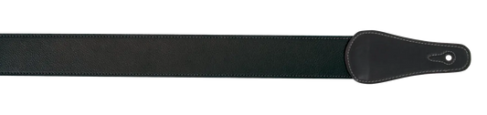 XTR 2 Inch Black Leather Guitar Strap