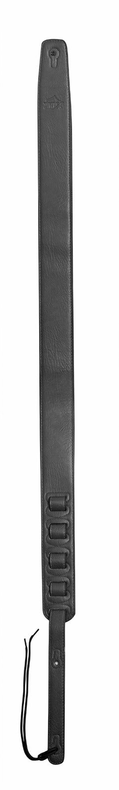 Guitar Strap - XTR 2.5 Inch Soft Garment Leather + Internal Padding Black