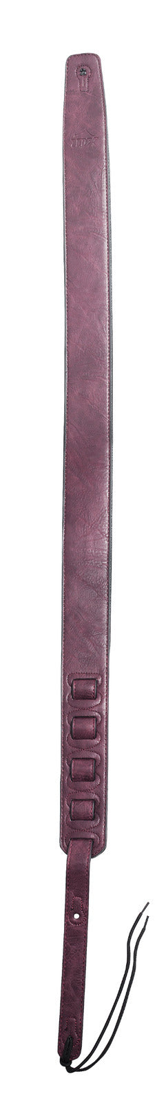 Guitar Strap - XTR 2.5 Inch Soft Garment Leather + Internal Padding Red