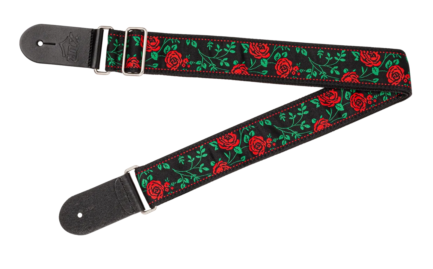 Xtreme 2 Rose Jacquard Weave Guitar Strap — view 2