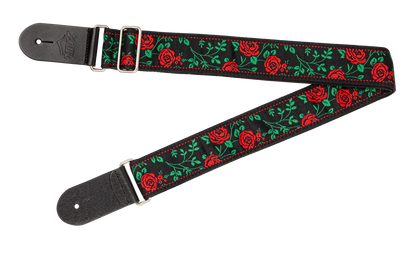 Xtreme 2 Rose Jacquard Weave Guitar Strap — view 2