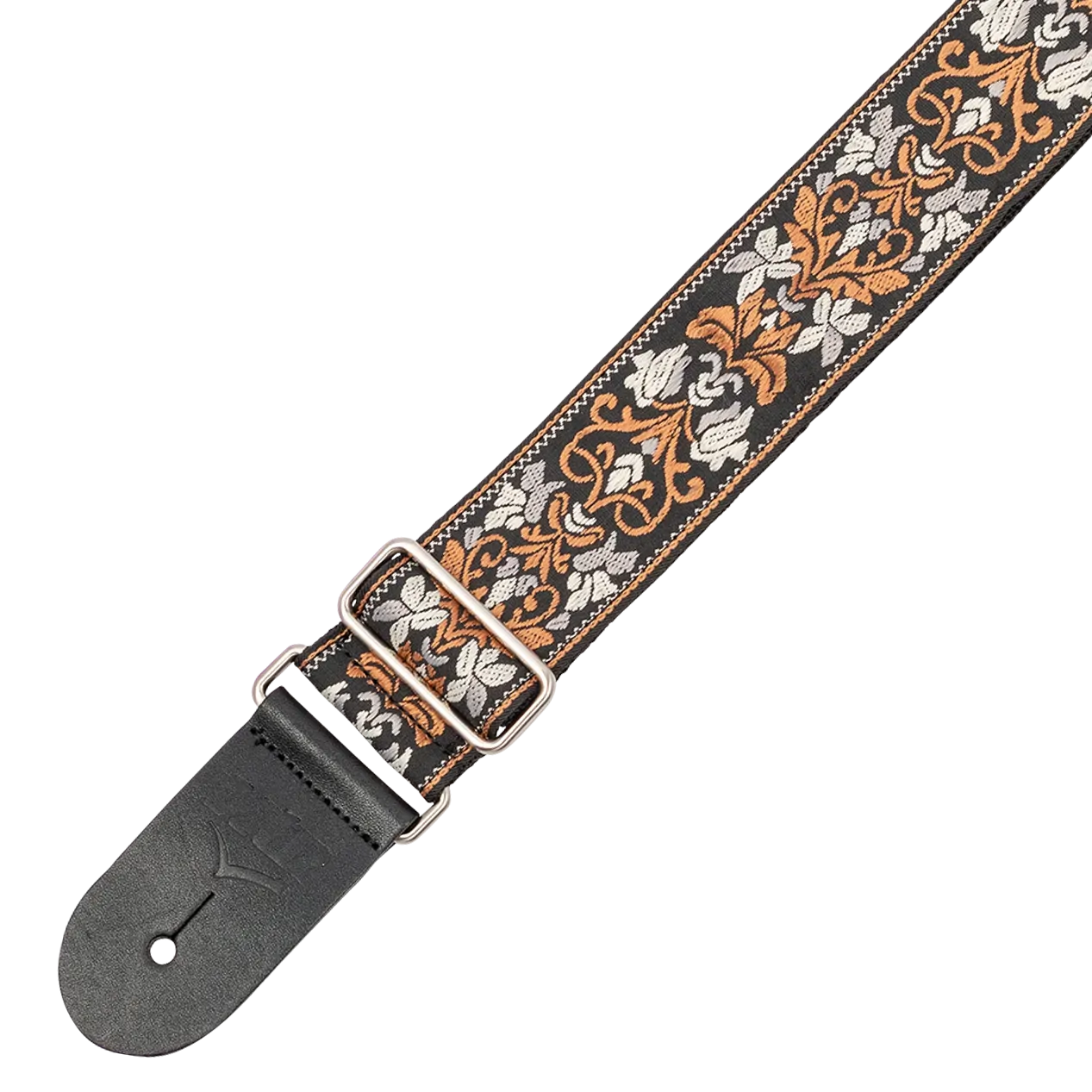 XTR 2in Jacquard Weave Vintage Floral Pattern Guitar Strap — view 2