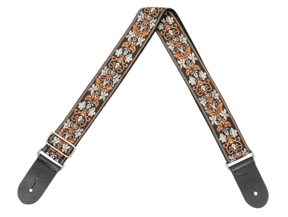 XTR 2in Jacquard Weave Vintage Floral Pattern Guitar Strap