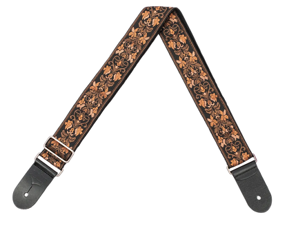 XTR LS363 2in Jacquard Weave Vintage Floral Guitar Strap