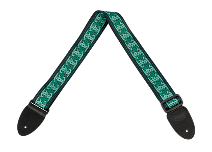 XTR 2 Inch Celtic Series Guitar Strap - Emerald Green