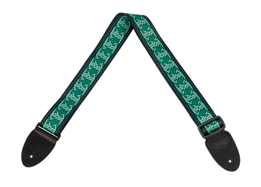 XTR 2 Inch Celtic Series Guitar Strap - Emerald Green