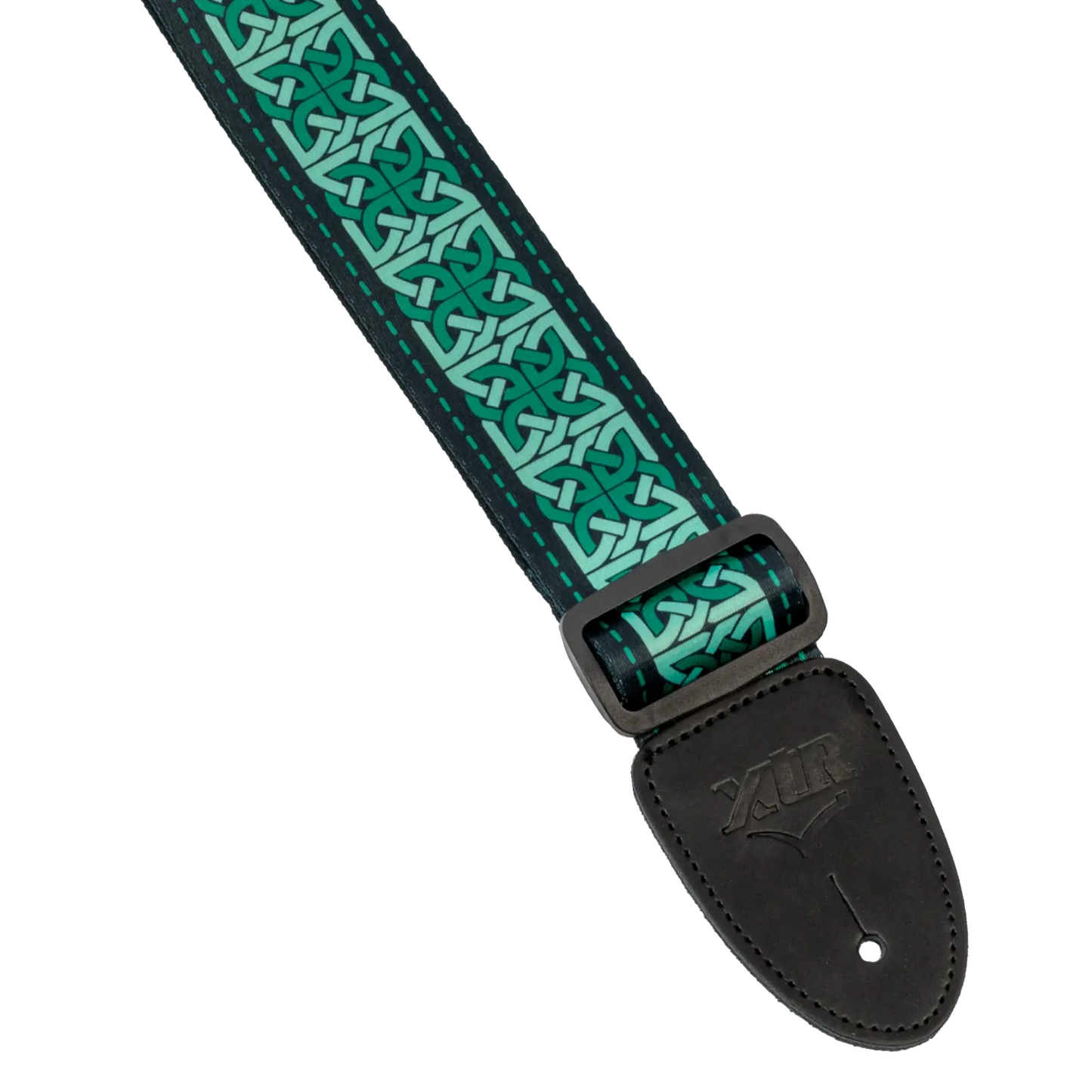 XTR 2 Inch Celtic Series Guitar Strap - Emerald Green — view 2