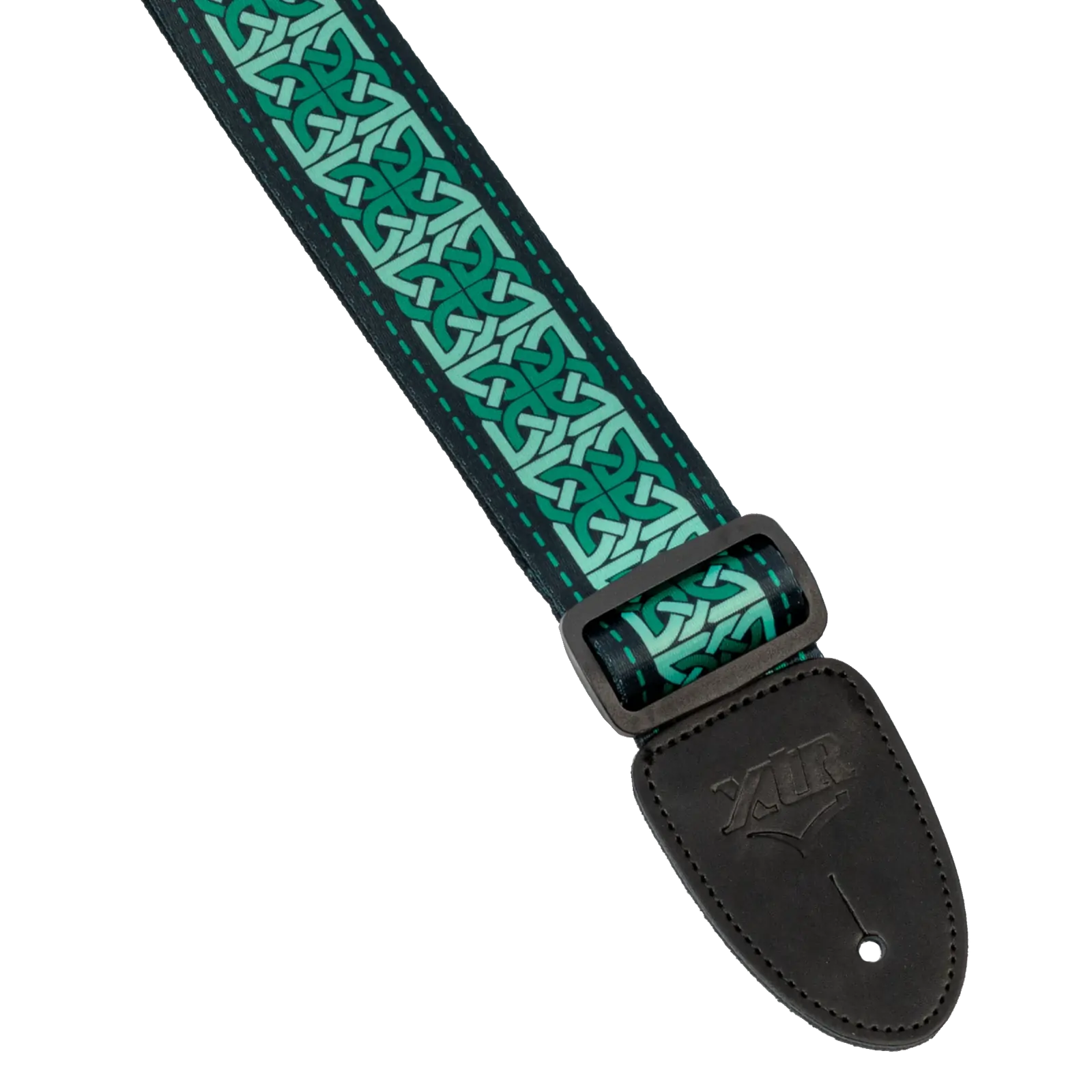 XTR 2 Inch Celtic Series Guitar Strap - Emerald Green — view 2