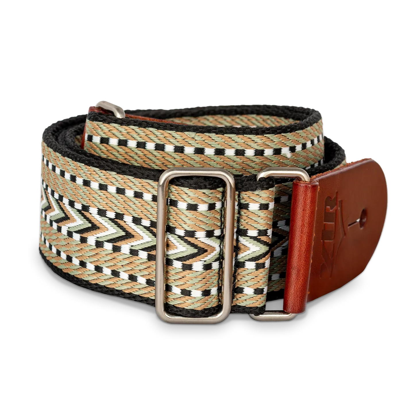 XTR 2 inch Woven Guitar Strap - Vintage Faded Green — view 3