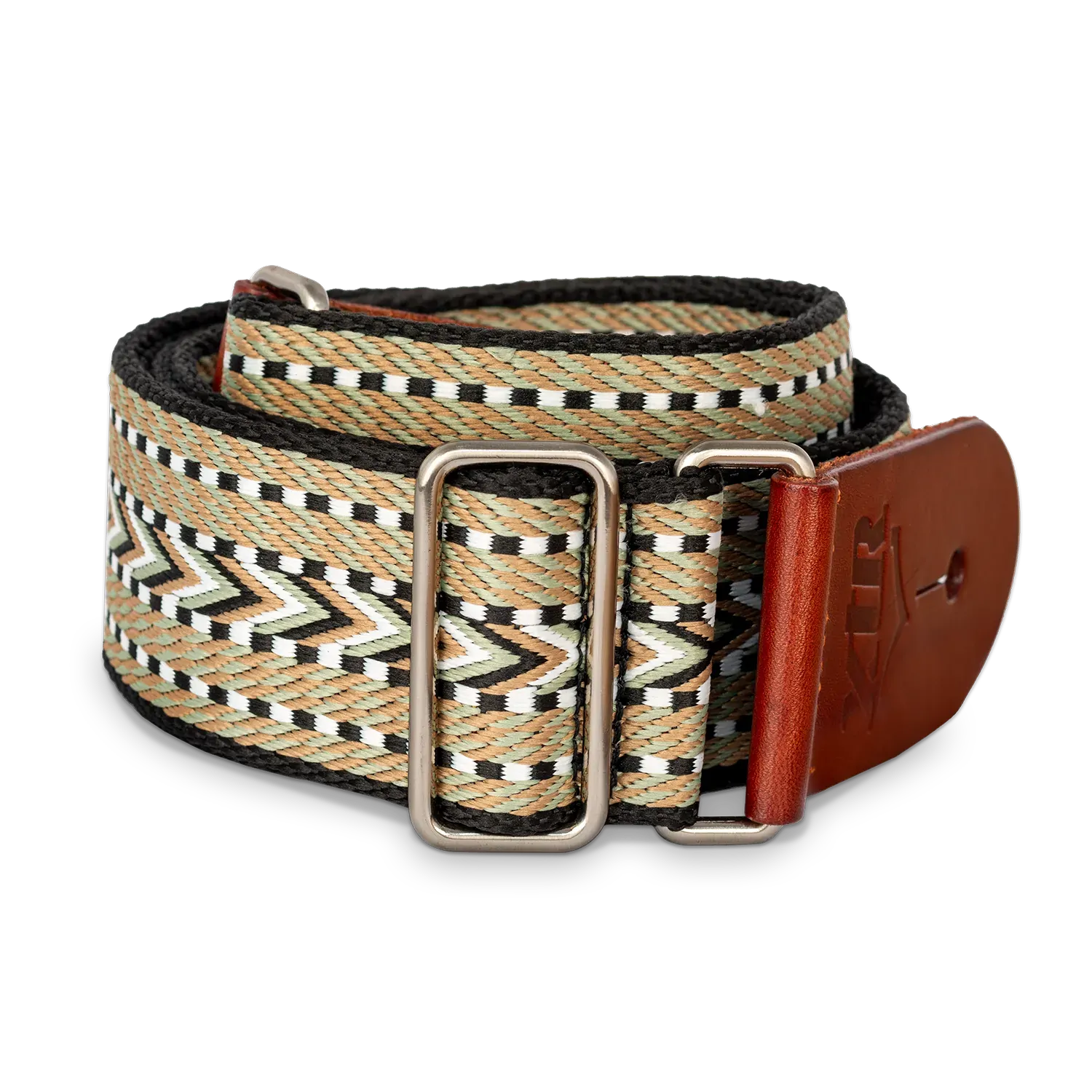 XTR 2 inch Woven Guitar Strap - Vintage Faded Green — view 3