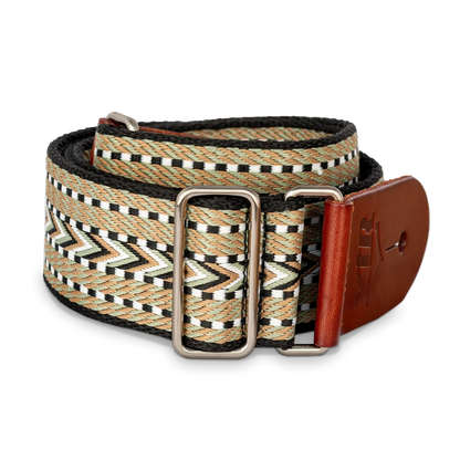 XTR 2 inch Woven Guitar Strap - Vintage Faded Green — view 3