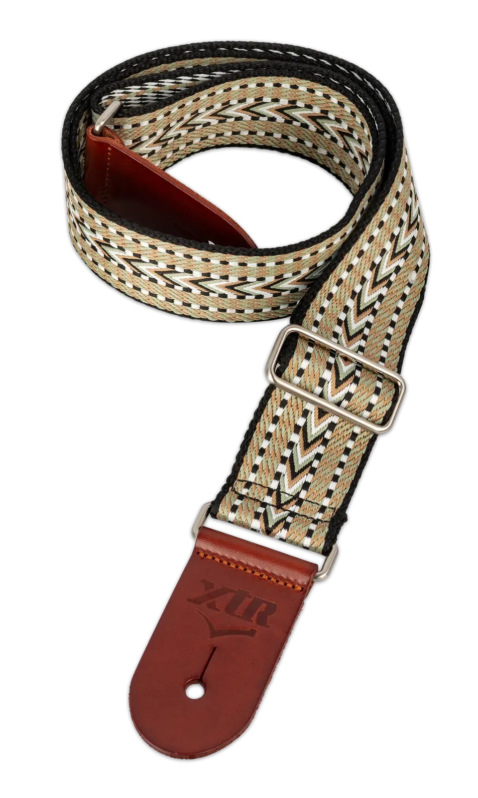 XTR 2 inch Woven Guitar Strap - Vintage Faded Green — view 4