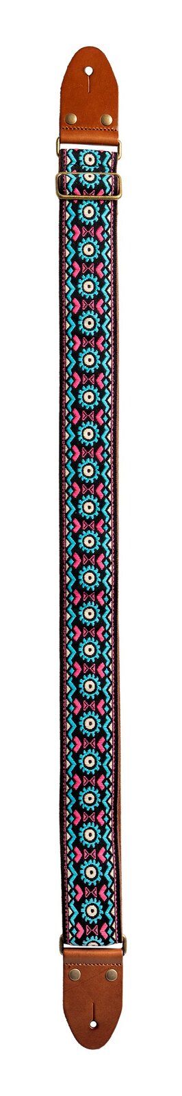 XTR Pink & blue 2 inch deluxe guitar strap. Pink & blue. — view 2