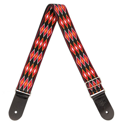 XTR Aztec Series 2" Cotton Woven Guitar Strap with Black Neoprene Backing Leather Ends and Chrome Slider Adjustment — view 5