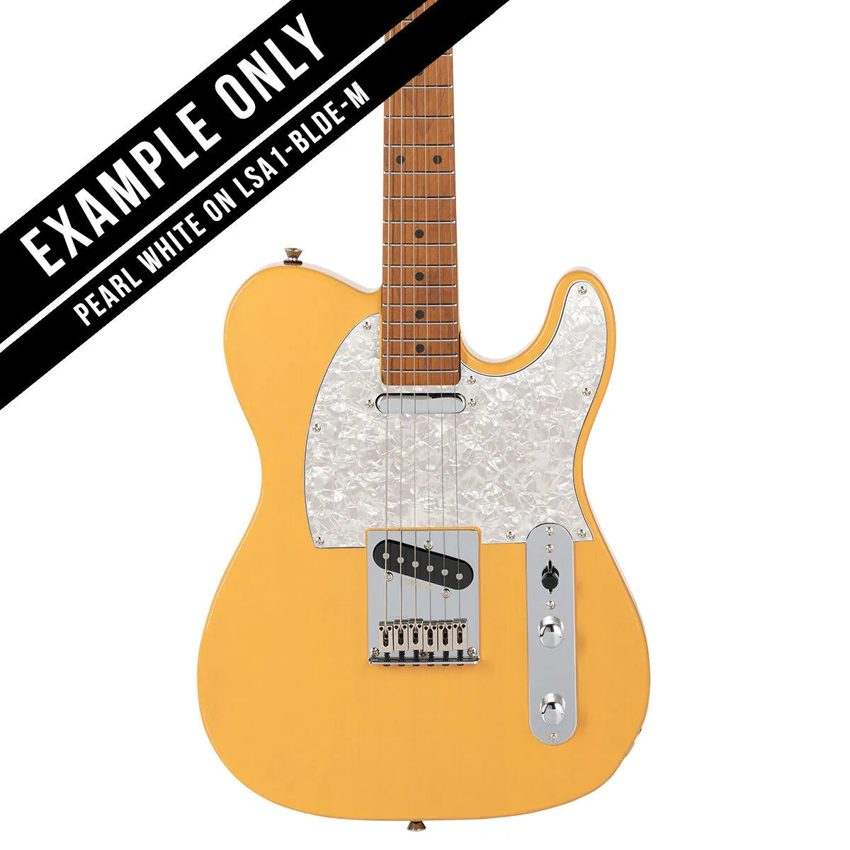Levinson Sceptre Arlington 3 Ply Pickguard - Pearl White for Standard Guitars — view 4