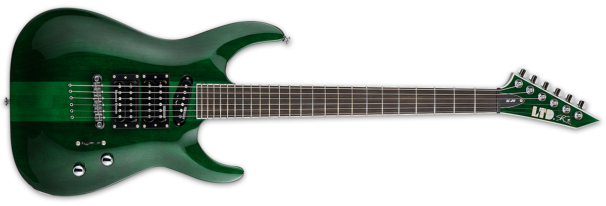 ESP LTD Stephen Carpenter Sc-20 20th Anniversary Signature Model In See Thru Green