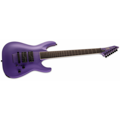LTD SC-607 Baritone Guitar Purple Satin Finish with Fishman Fluence SRC Pickups — view 2