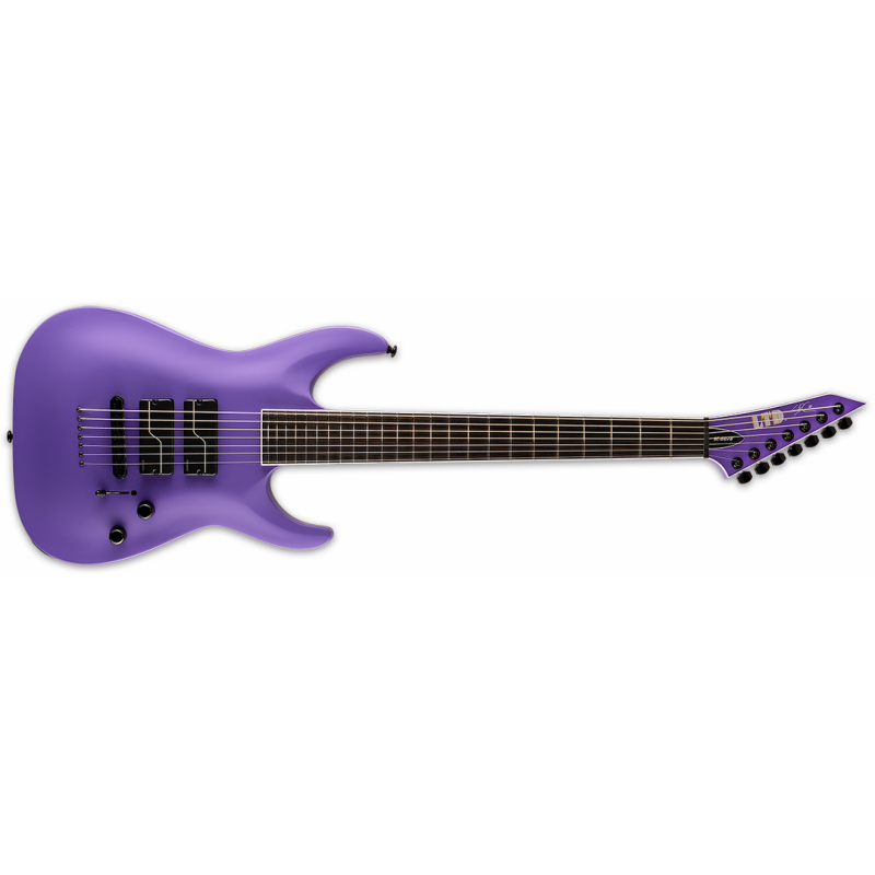 LTD SC-607 Baritone Guitar Purple Satin Finish with Fishman Fluence SRC Pickups
