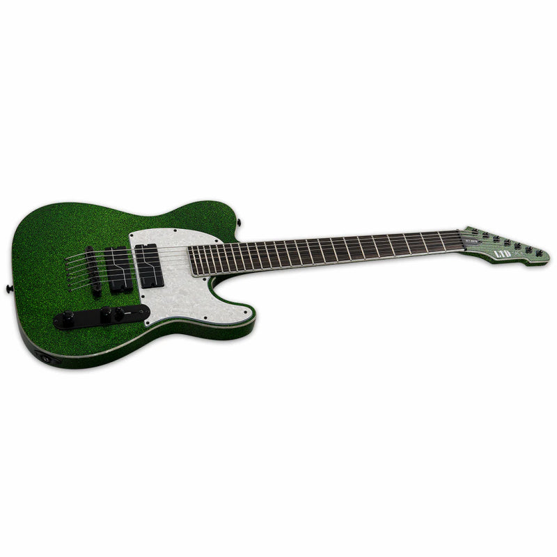 LTD SCT-607B Baritone Green Sparkle 7-String Guitar with Fishman Fluence Pickups and TonePros Bridge — view 3
