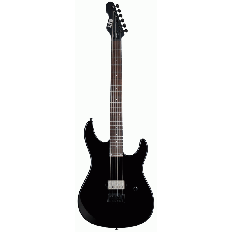 ESP LTD SN-201HT Electric Guitar, Gloss Black Finish, Mahogany Body, Maple Neck, 24 Extra-Jumbo Frets, ESP LH-150B Pickup