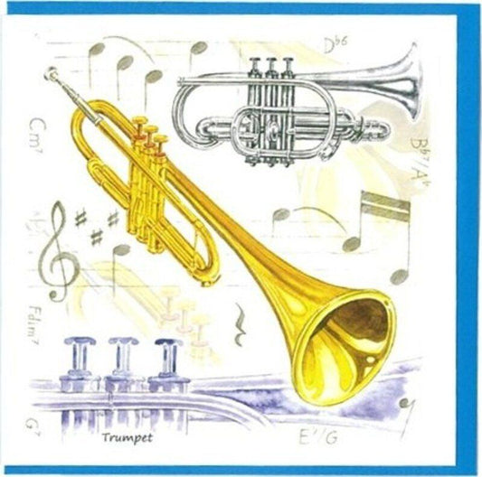 Notelets Trumpet Design by Little Snoring Ltd - Pack of 5