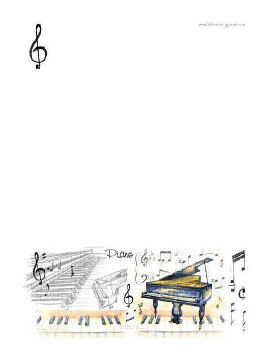 A5 Writing Pad Piano by Little Snoring Ltd.