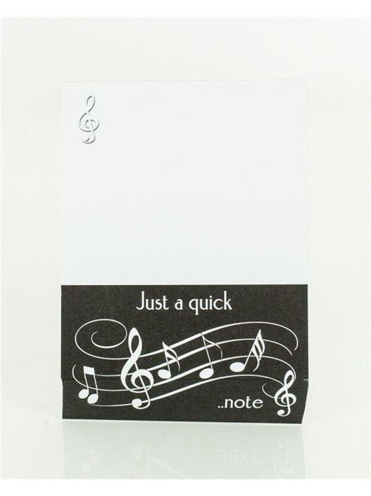 Little Snoring Slant Pad Quick Note - Black and White Musical Design