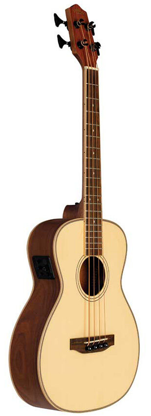Lanikai Solid Spruce Top Electric Bass Ukulele with Morado Back, Fishman Pickup, 23.4" Scale, Satin Finish & Deluxe Gig Bag — view 2