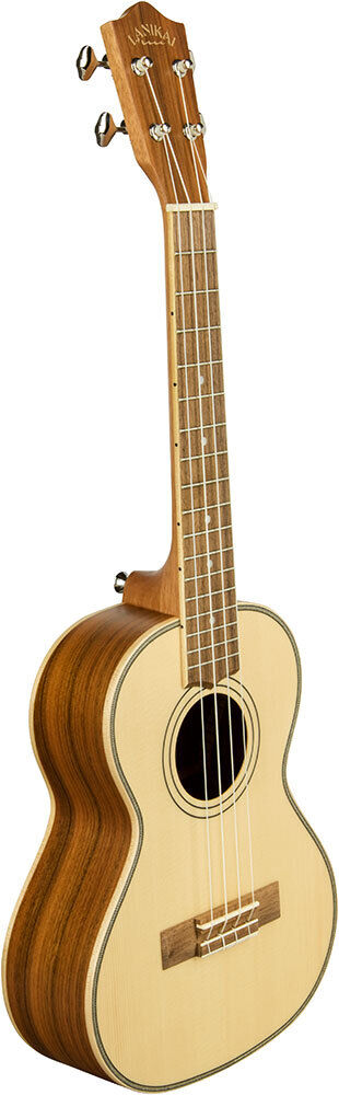 Lanikai Solid Spruce Top Tenor Ukulele with Natural Satin Finish and Padded Gig Bag — view 3