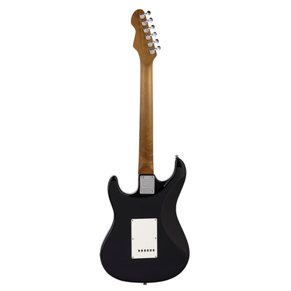 Levinson Sceptre Ventana Standard Double Cutaway Electric Guitar Black SSS with Maple Fingerboard — view 2