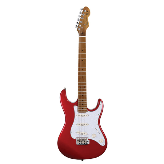 Levinson Sceptre Ventana Std Double Cutaway Electric Guitar Candy Apple Red SSS w Maple Board
