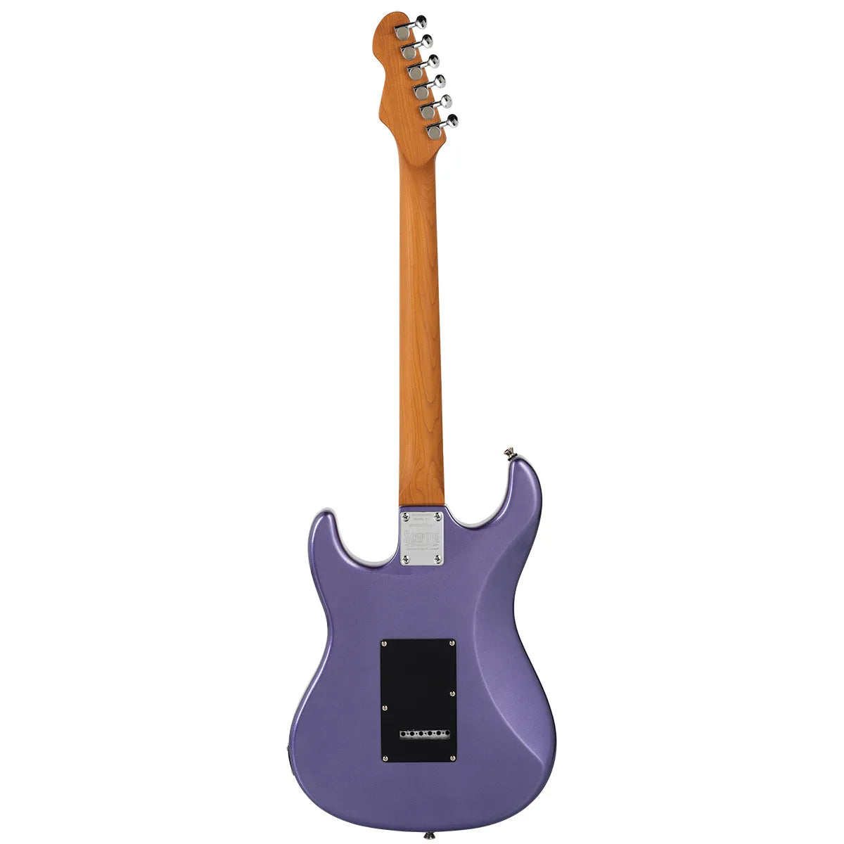 Levinson Sceptre Ventana Std Double Cutaway Electric Guitar Metallic Purple SSS with Maple Fingerboard — view 3